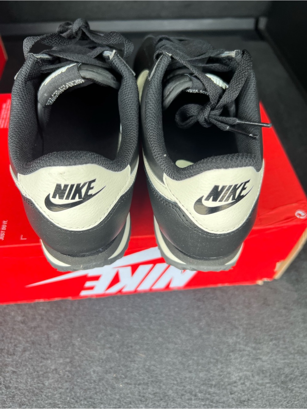 Nike Cortez Black Pale Ivory Sneaker Women's Size 6 DN1791-006 - Picture 6 of 8